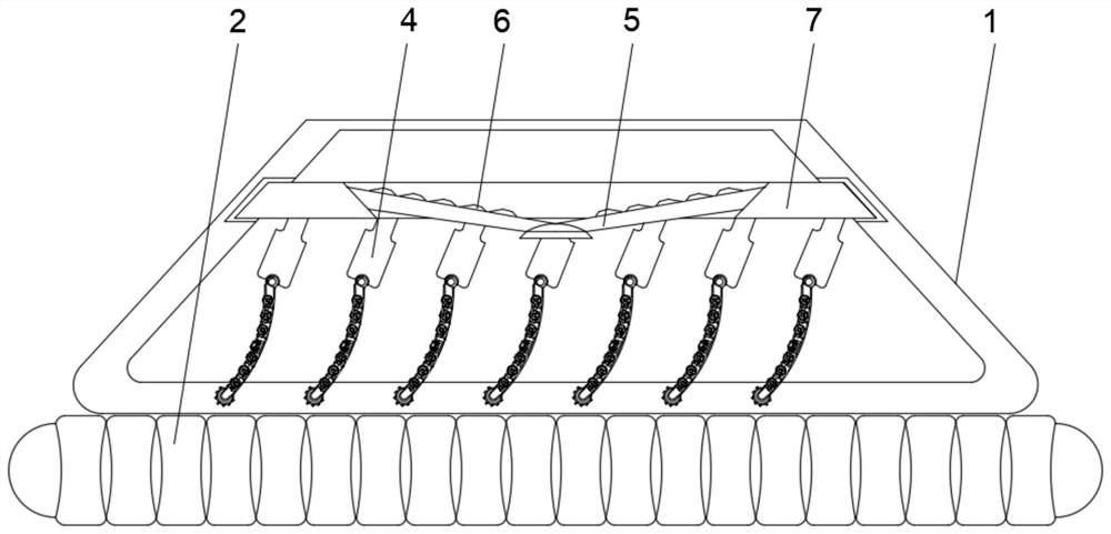 Dust suction hood for garden dust suction device