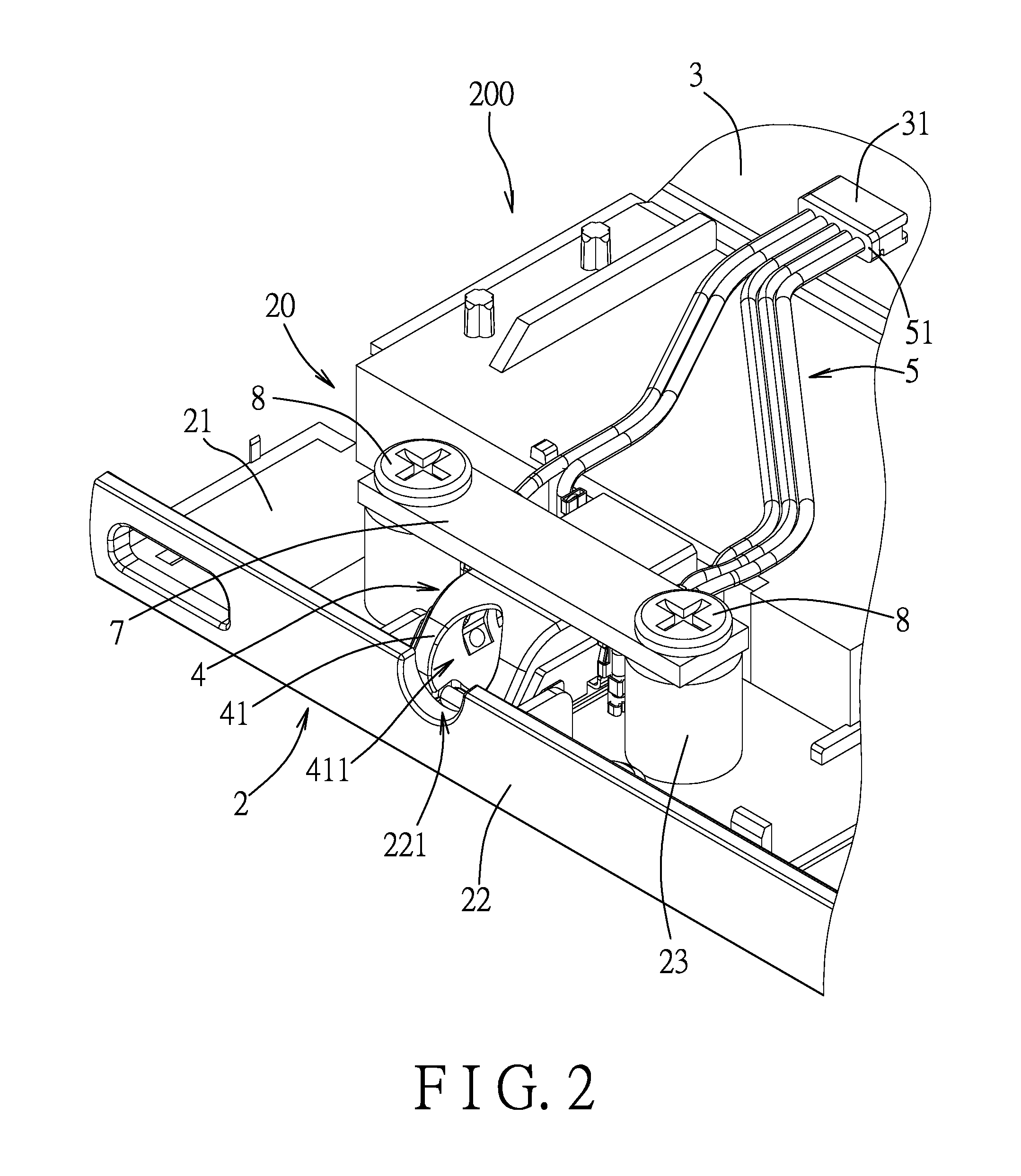 Assembly of an electrical connector and a cable unit and electronic device including the assembly