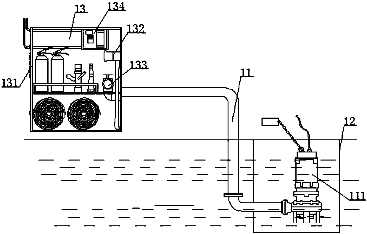 Outdoor fire-fighting device and outdoor fire-fighting system