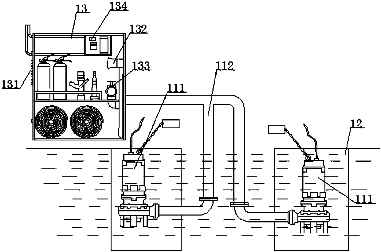 Outdoor fire-fighting device and outdoor fire-fighting system