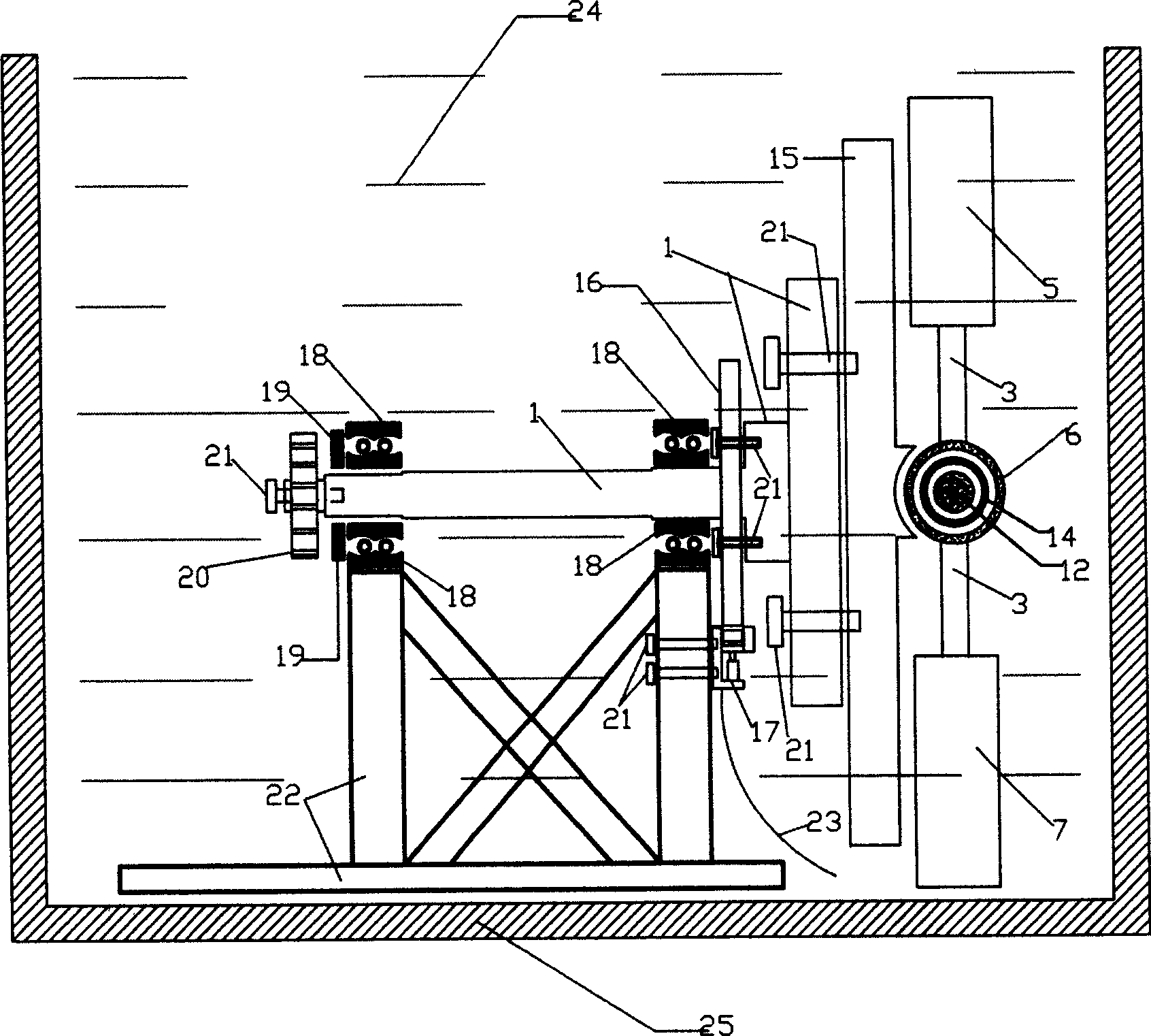 Output machine for converting buoyancy into rotating force