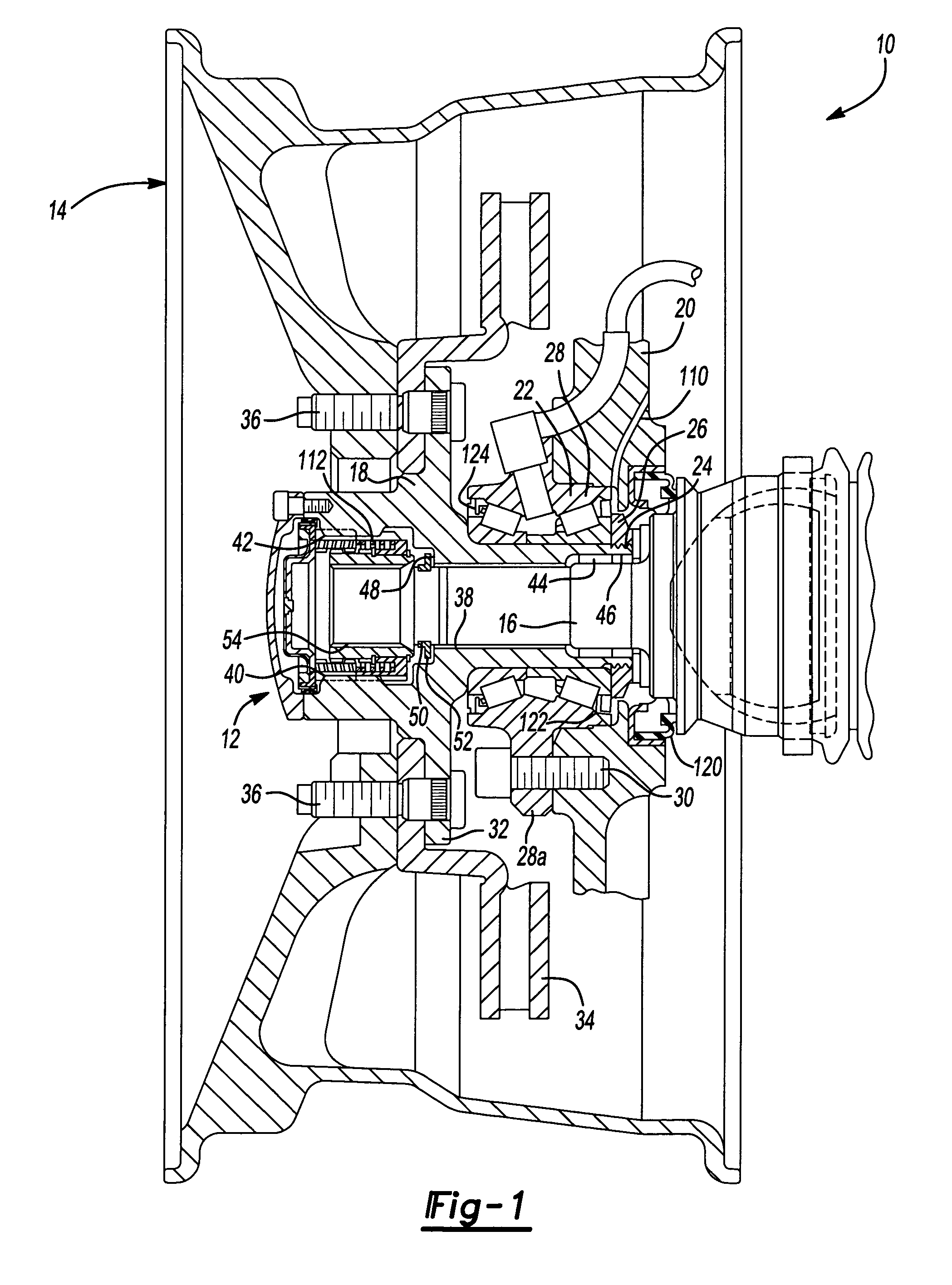 Vacuum locking hub cartridge for four wheel drive vehicle