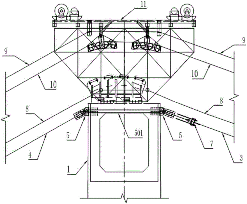 Suspension bridge sectional-type catwalk and construction method thereof