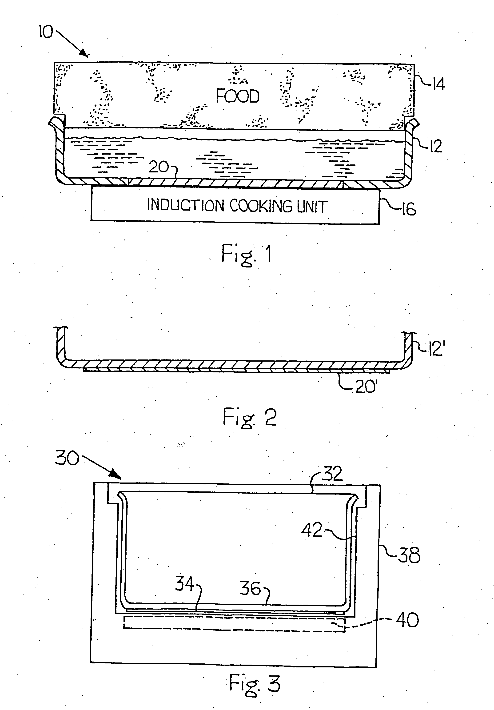 Food cooking or warming apparatus with self-regulating inductor