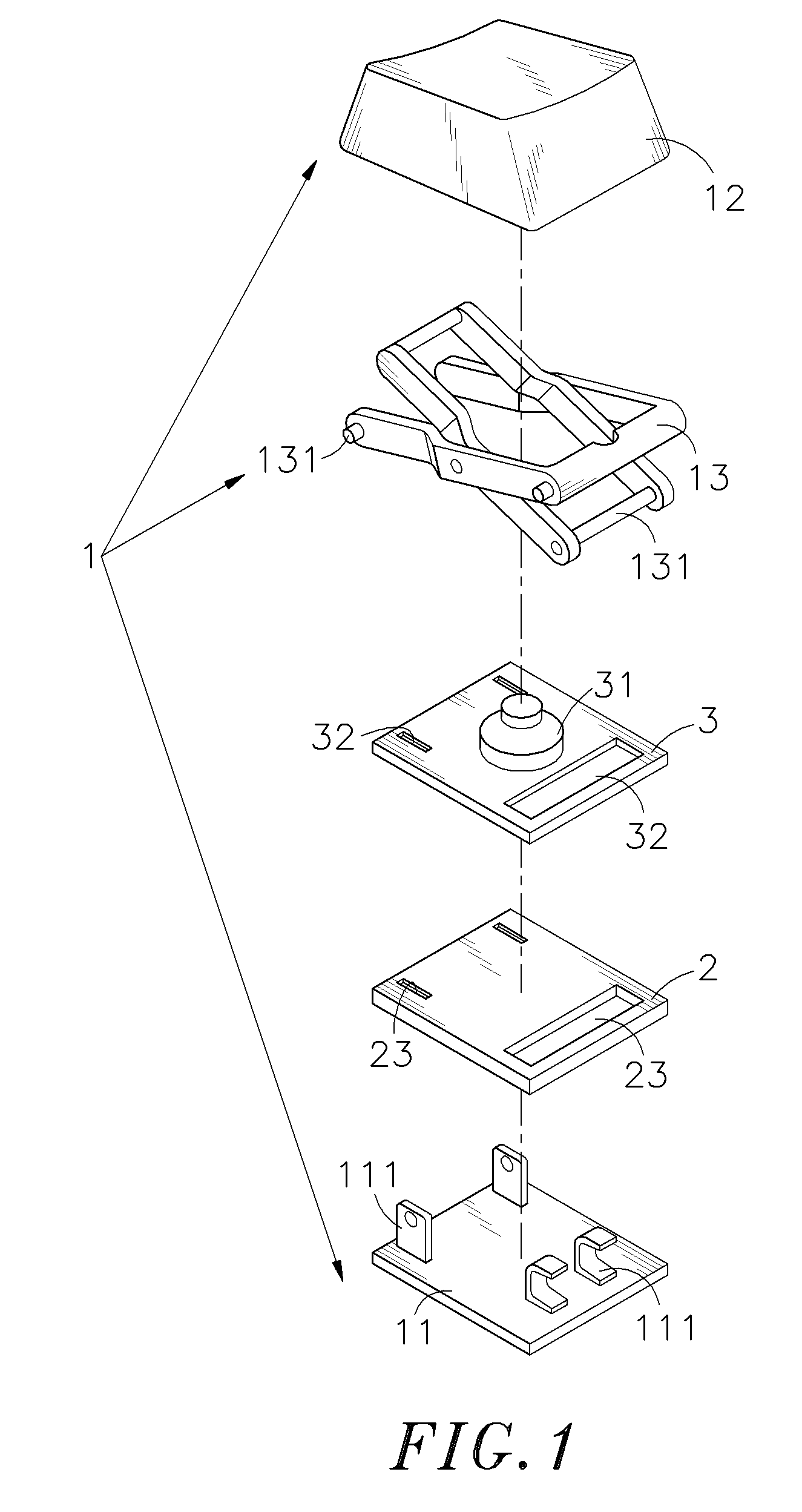 Keyboard structure with a self-luminous circuit board