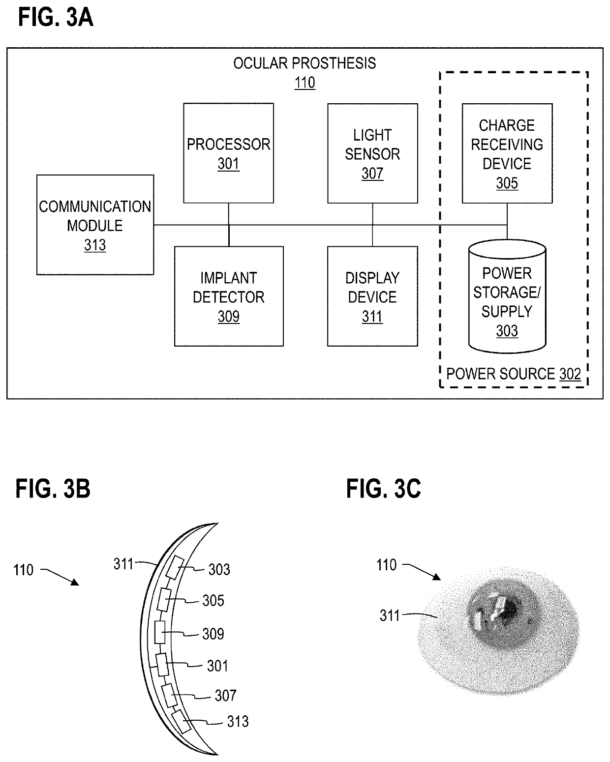 Ocular prosthesis with display device