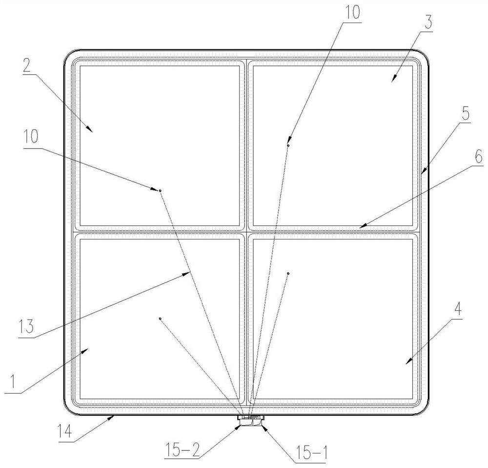 Flat ground type red mud storage yard and discharging method thereof