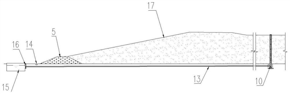 Flat ground type red mud storage yard and discharging method thereof