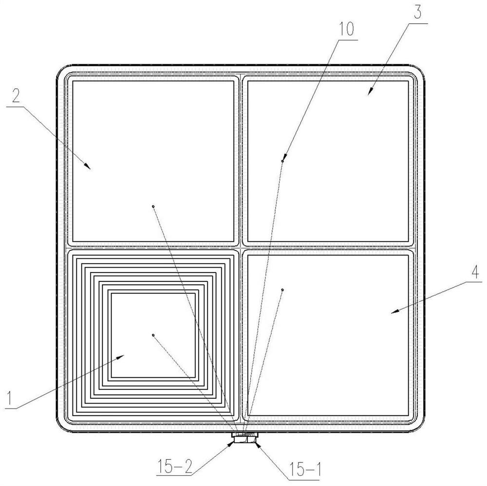 Flat ground type red mud storage yard and discharging method thereof