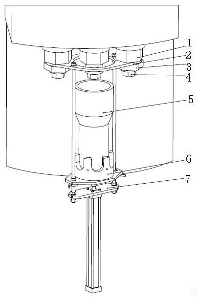A large-scale shielded main pump main bolt tensioning device and tensioning method