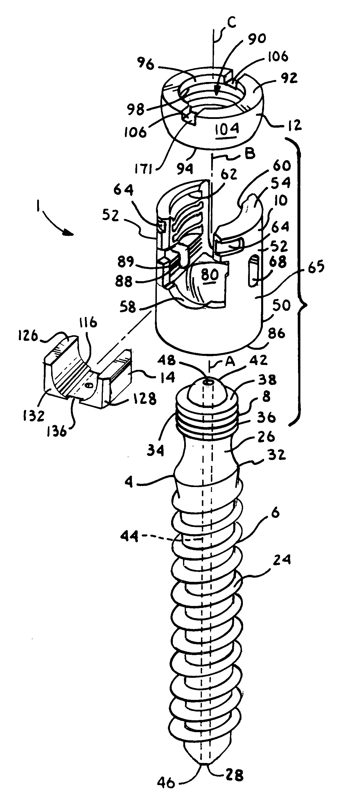 Polyaxial bone screw with shank articulation pressure insert and method