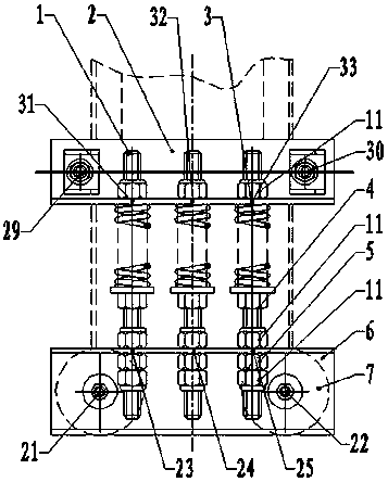 Wind power dedicated busway vibration damping mechanism