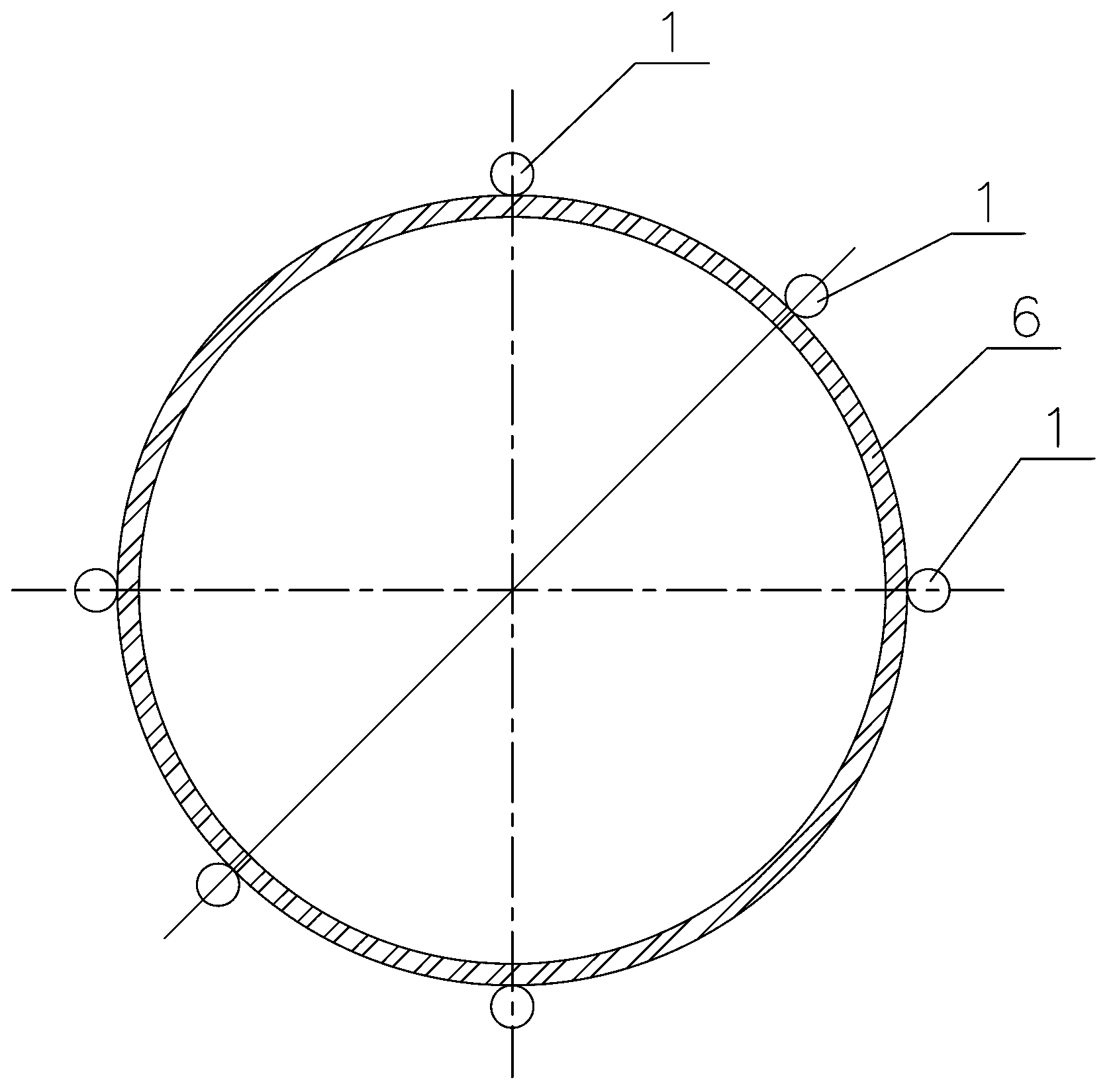 Inbuilt method for distributed type sensing cable in foundation pile