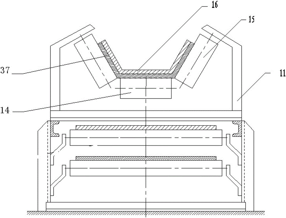 A kind of line friction U-shaped belt conveyor