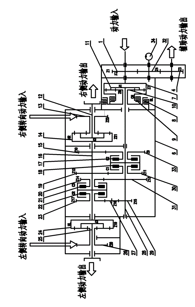 Double-wet type dead axle and planet compound type mechanical speed change mechanism used for high-speed vehicle