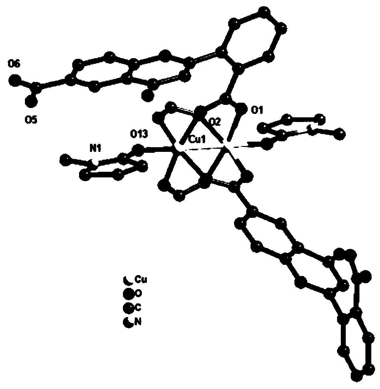 Flavone derivative-copper complex as well as preparation method and application thereof