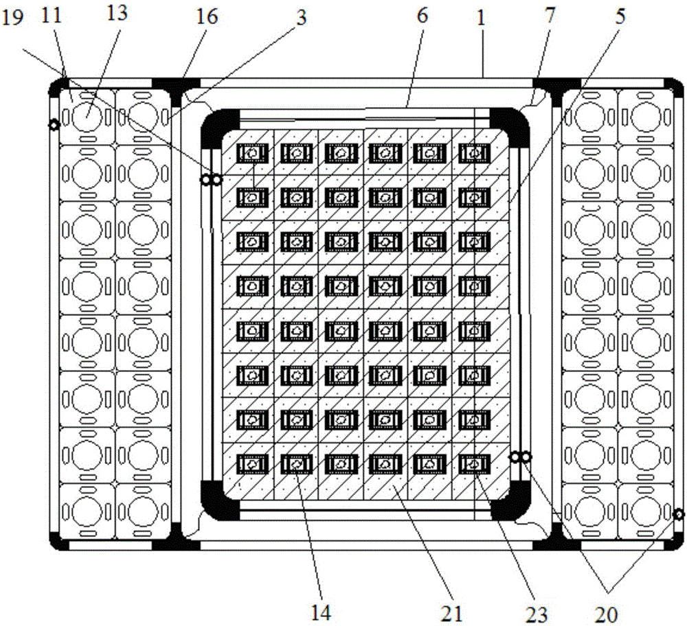 Ascending and descending dual-buoyancy regulation sinking bed-floating bed water quality purification device