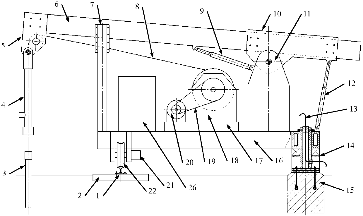 Crude oil bailing platform