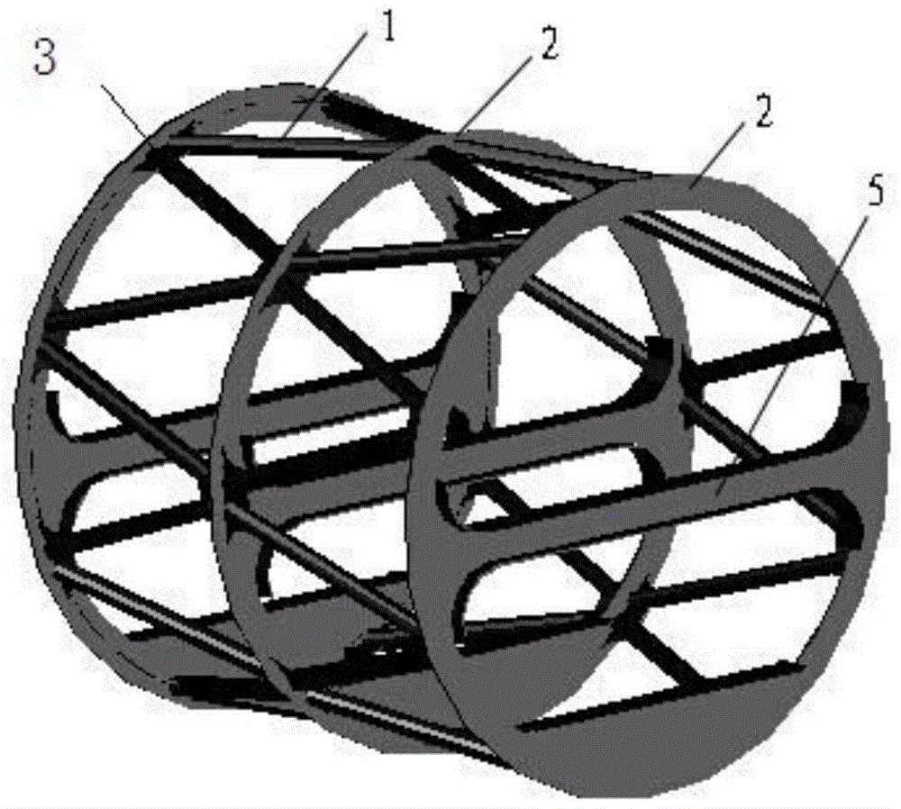 Steel pipe network frame pedestrian pipeline bridge