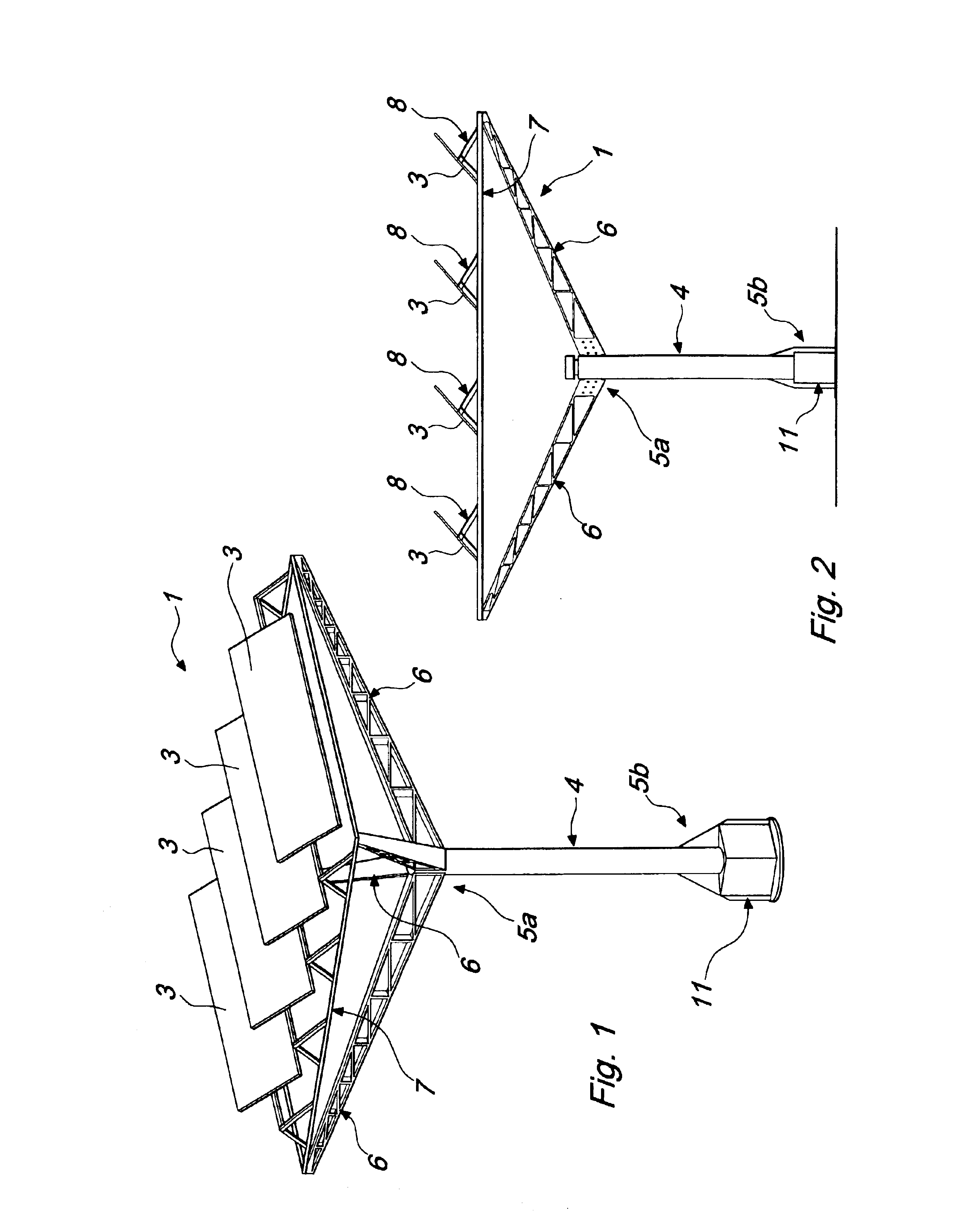 Device for converting solar radiation into electric power