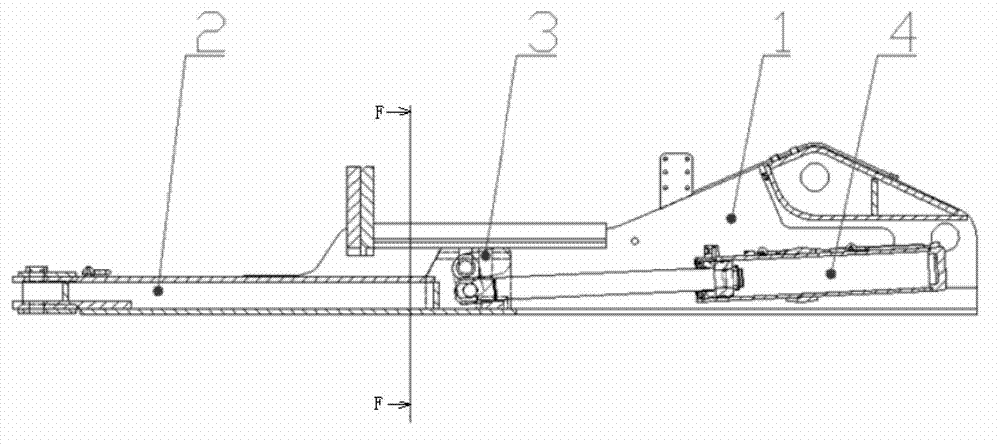 Bottom lifting device for bracket