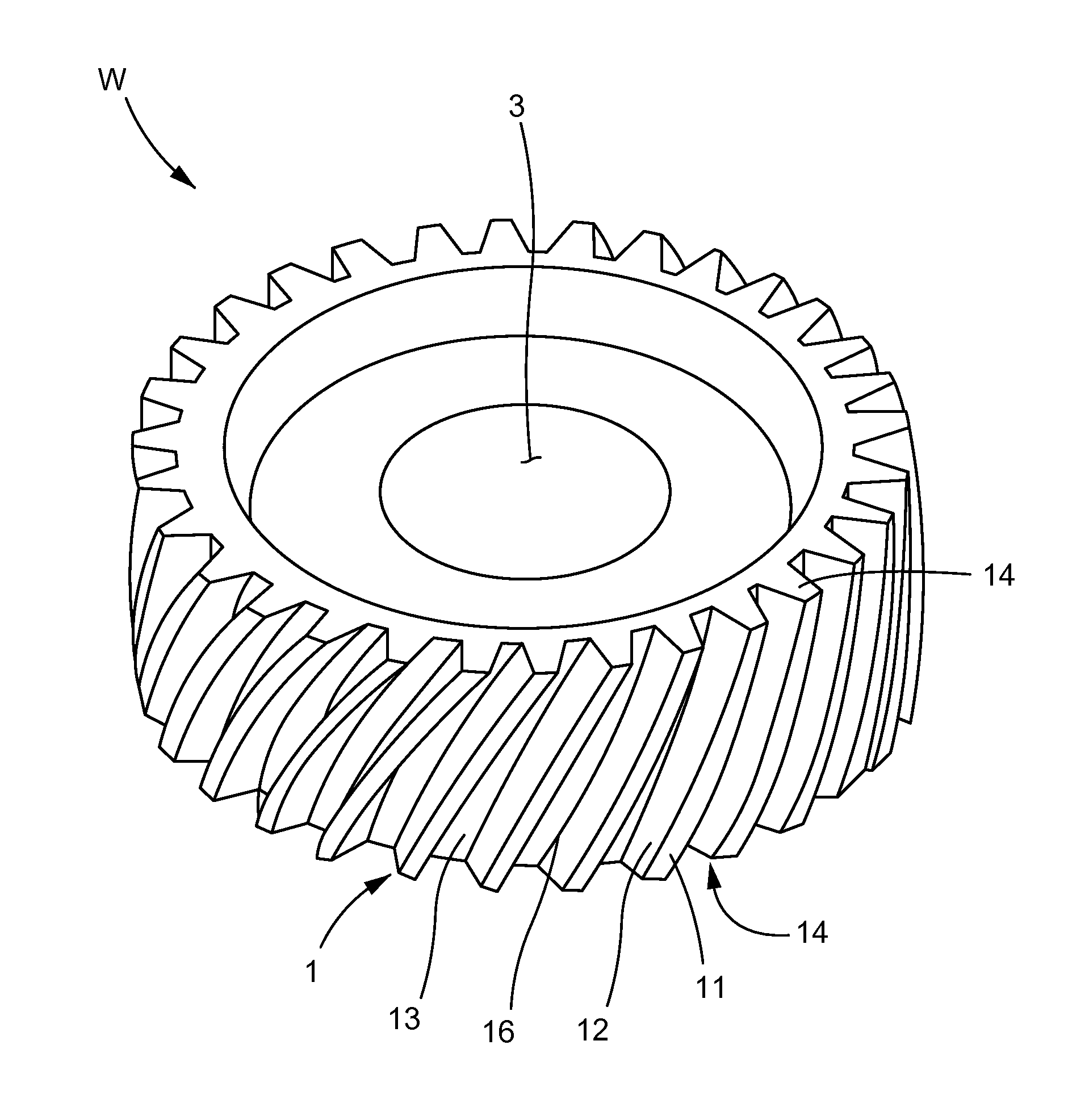 Free-form surface gear
