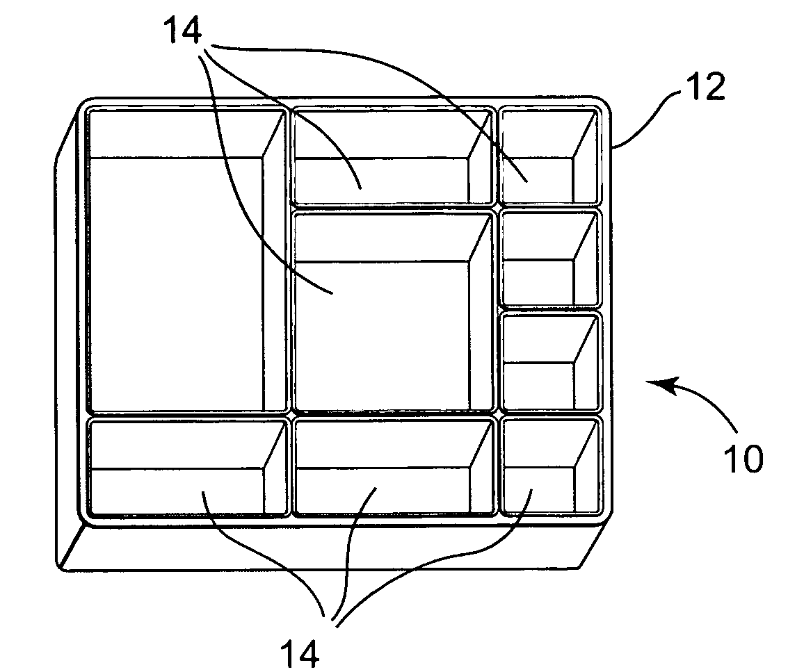Multi-compartment container and lid assembly