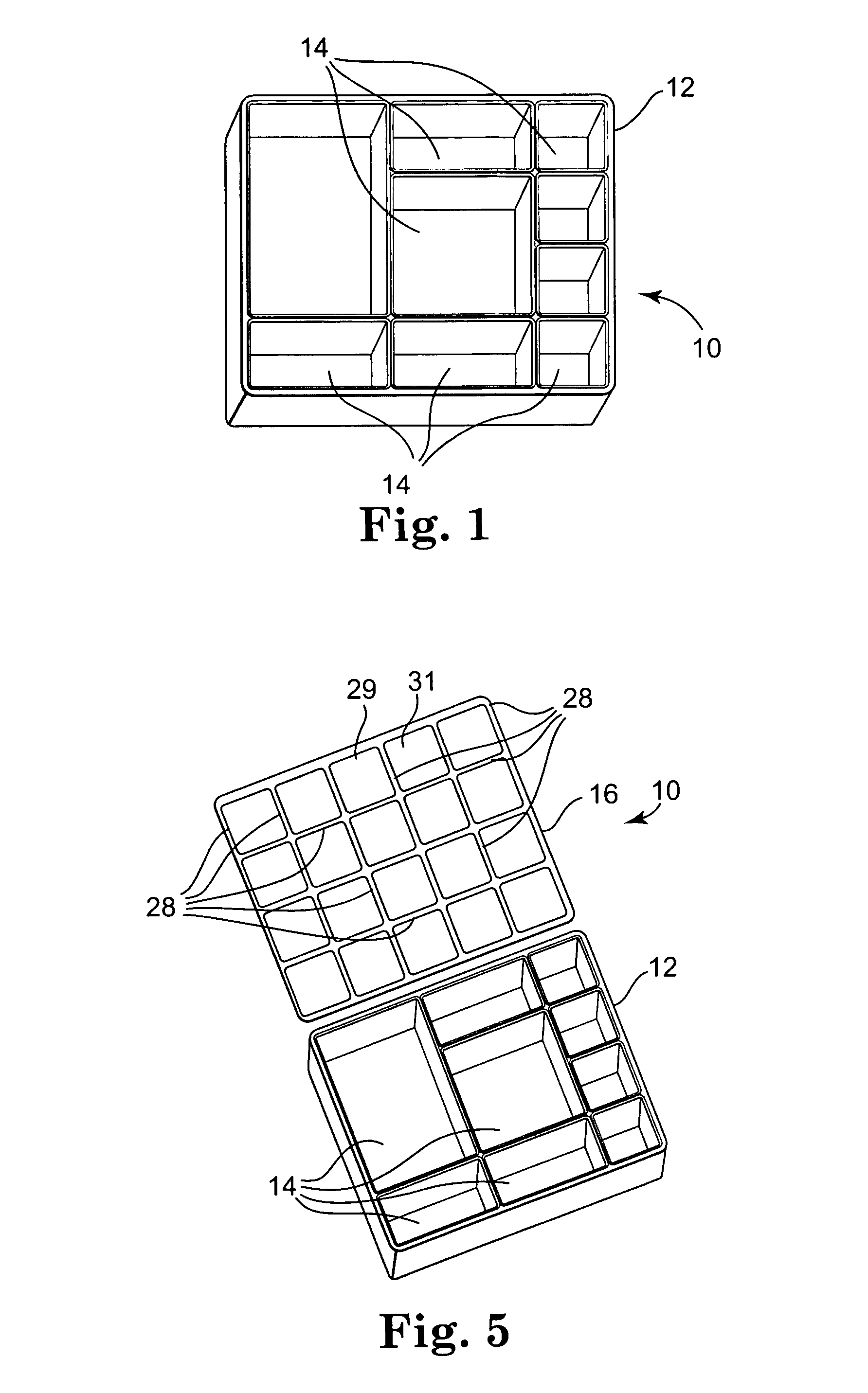 Multi-compartment container and lid assembly