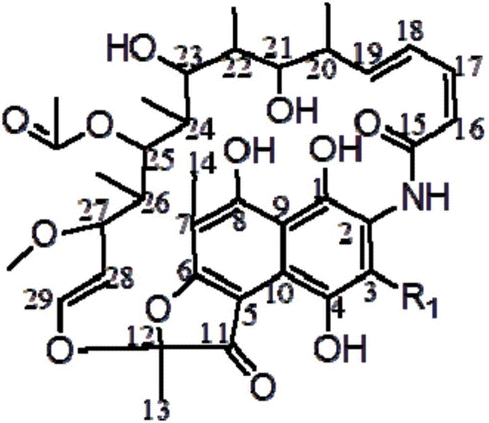 Rifamycin-isoniazide hybrid drug and preparation method thereof