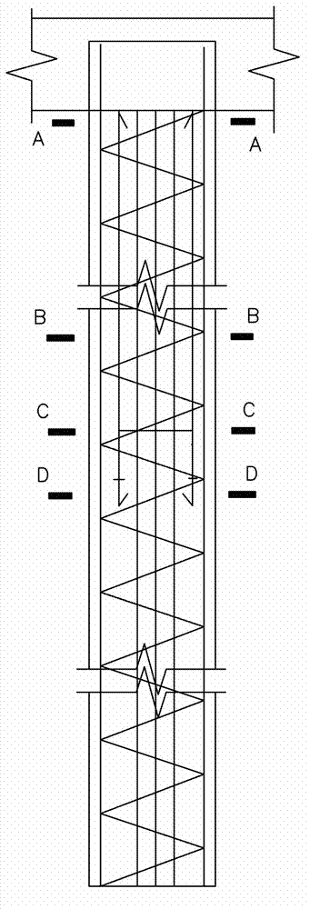 Bonded post-tensioned prestressed construction method for cast-in-place reinforced concrete structure