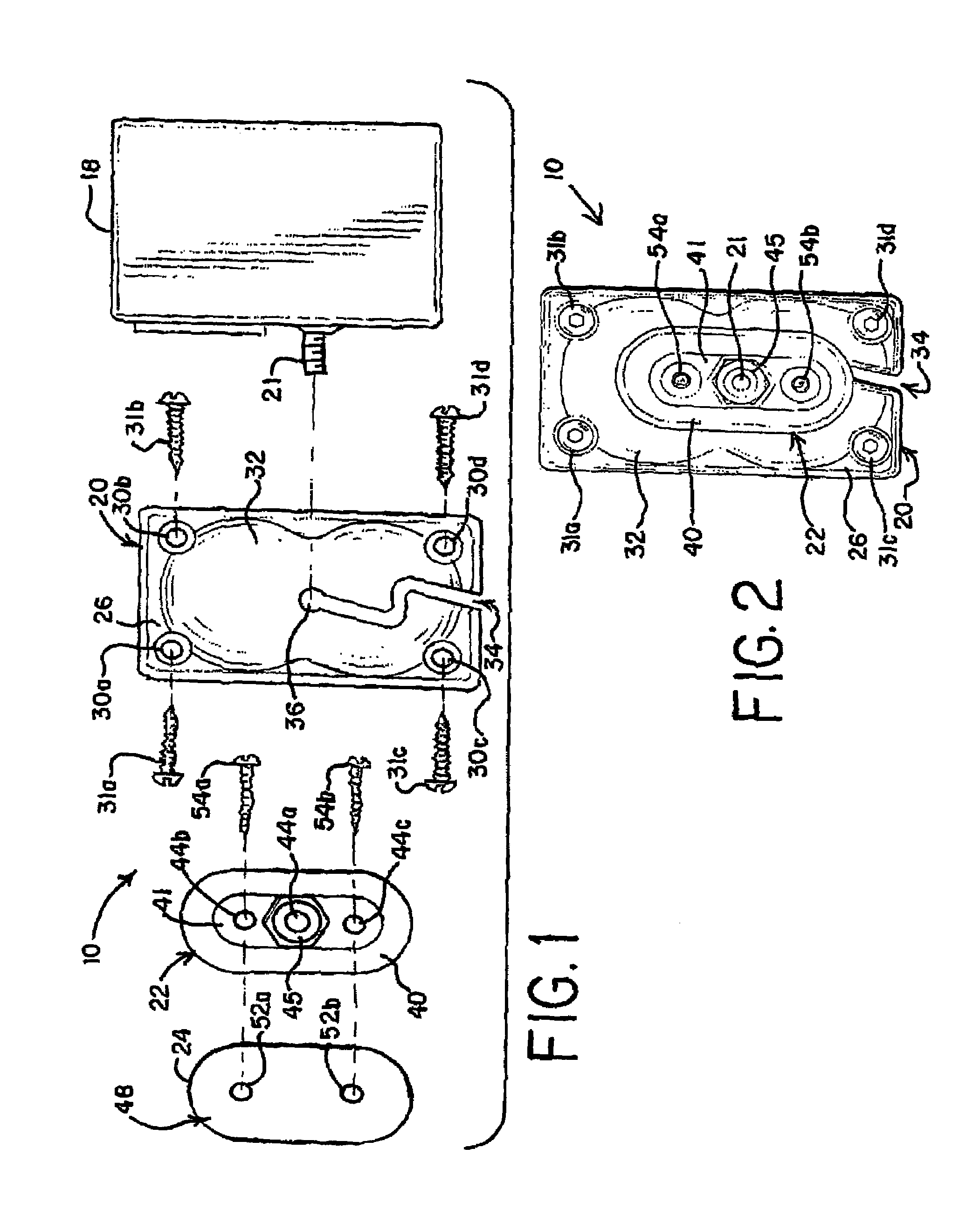 System and method for securing and/or for aligning a device