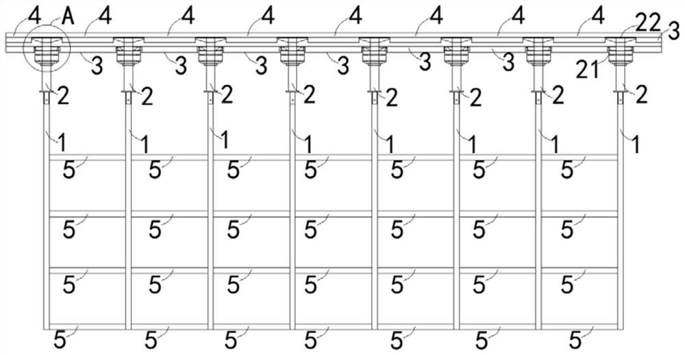 Early-dismantling supporting system of formwork and construction method of early-dismantling supporting system