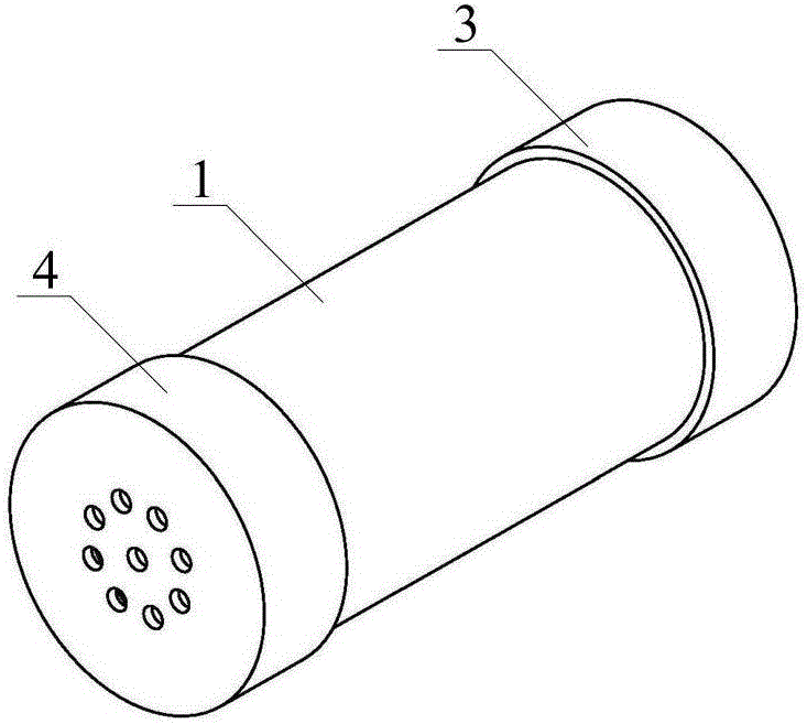 Cylindrical biological agent container