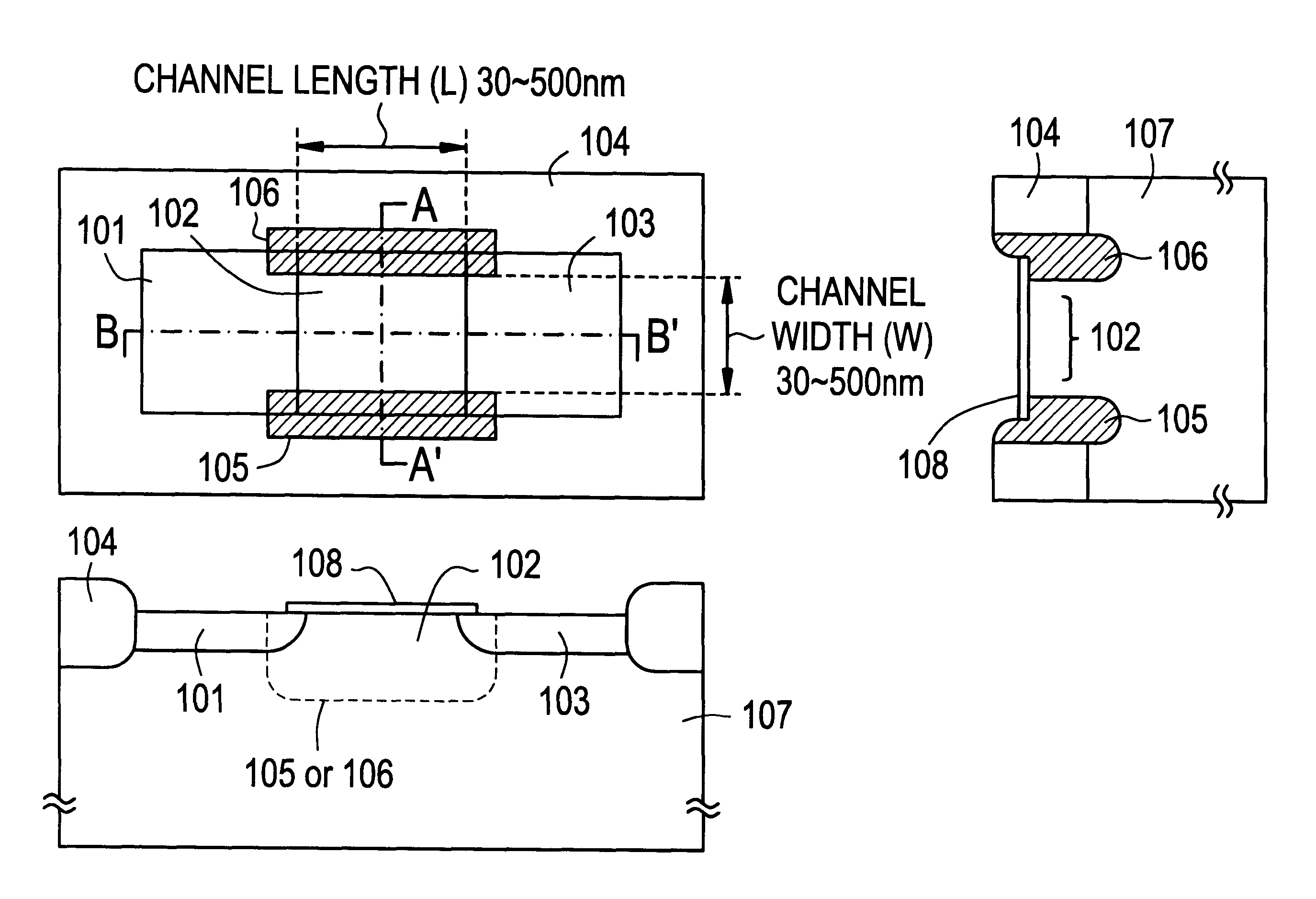 Semiconductor device having impurity region locally at an end of channel formation region