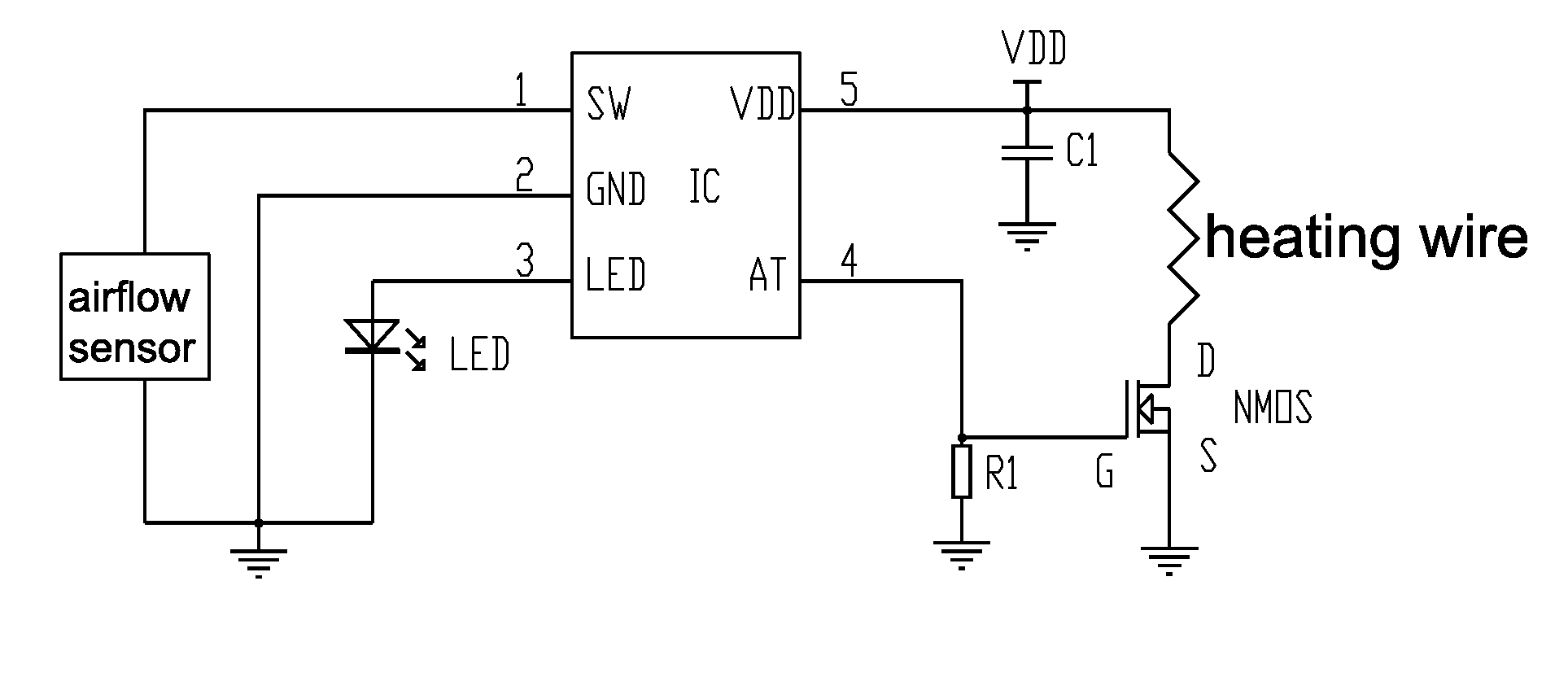 Electronic cigarette circuit