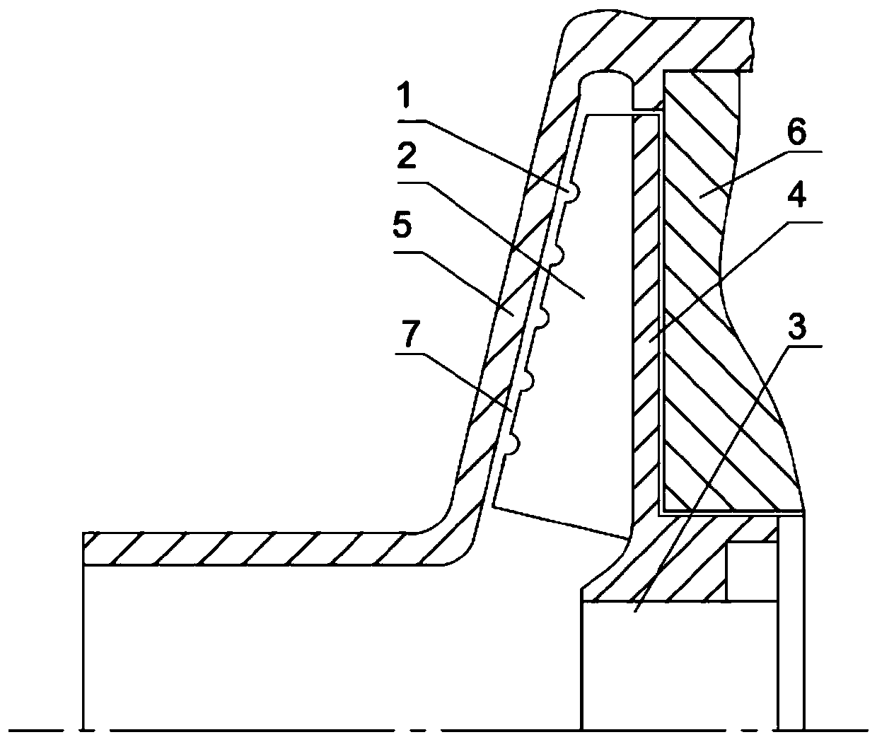 Centrifugal pump semi-open impeller with blade top arrangement clearance channels