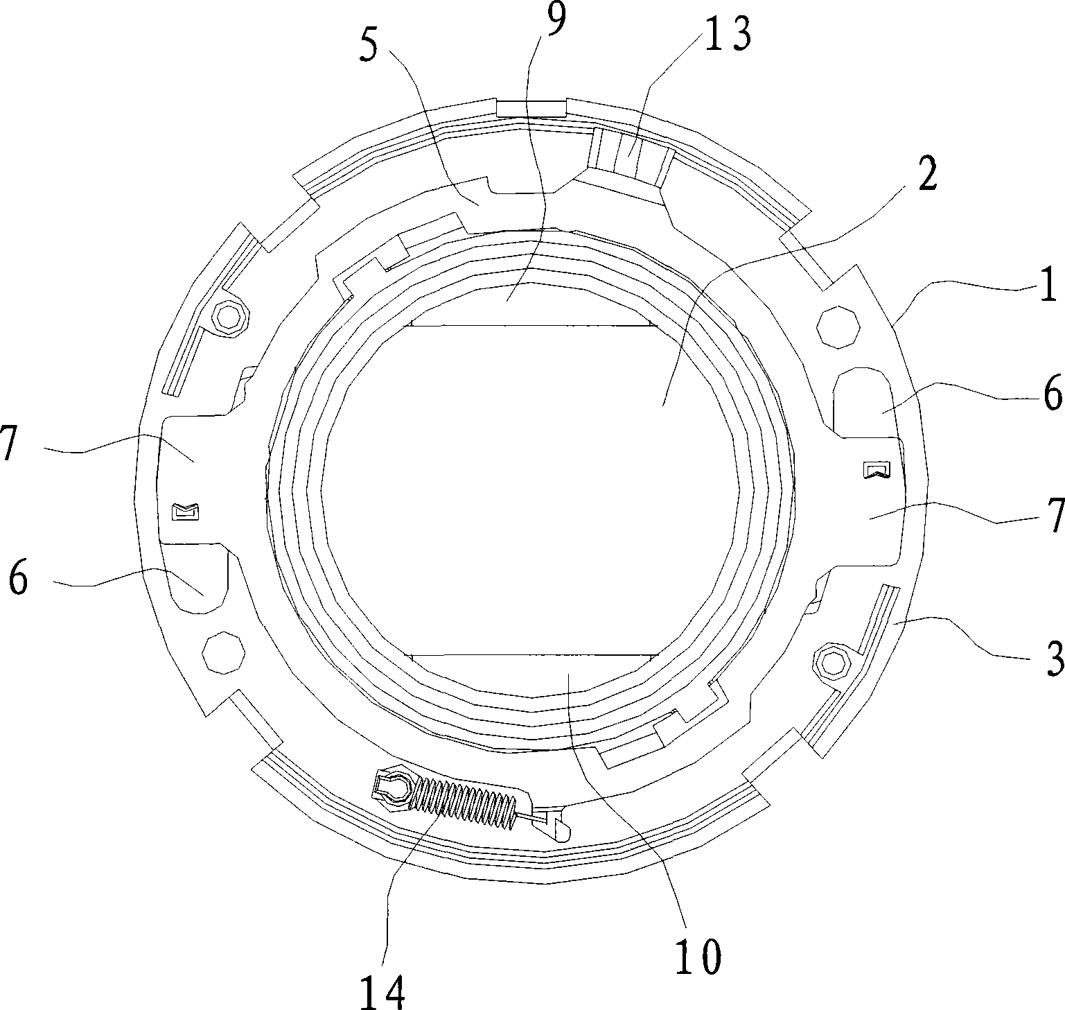 Dustproof cover structure for lens