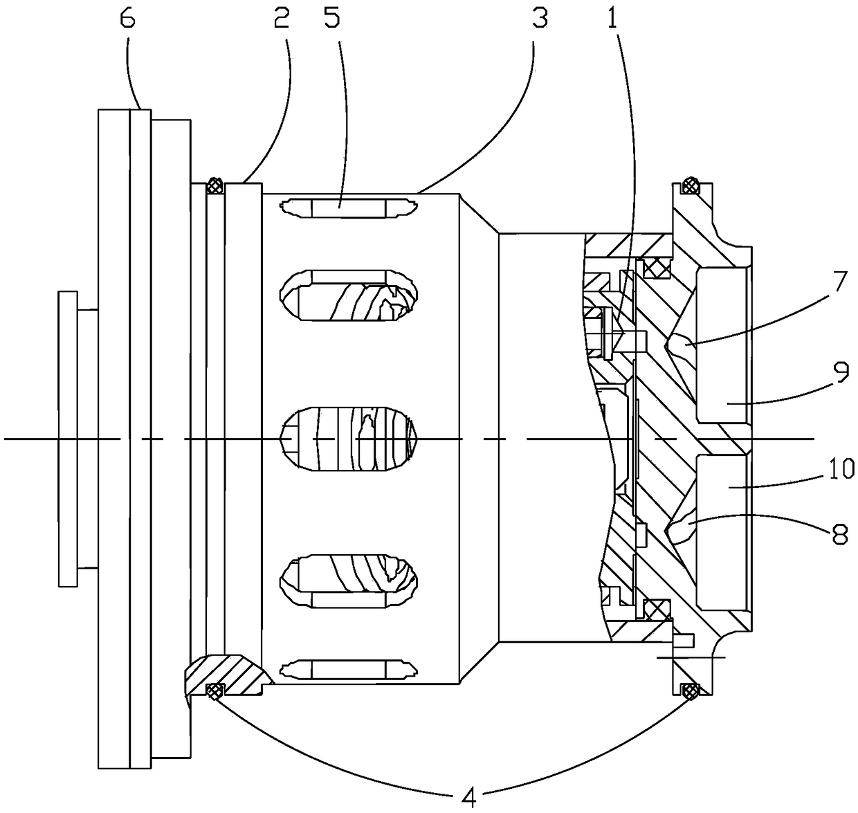 Embedded hydraulic pump