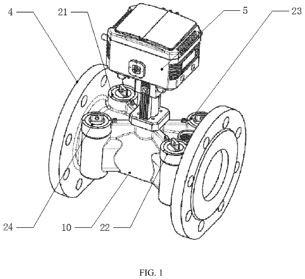 Multi-channel ultrasonic flow meter