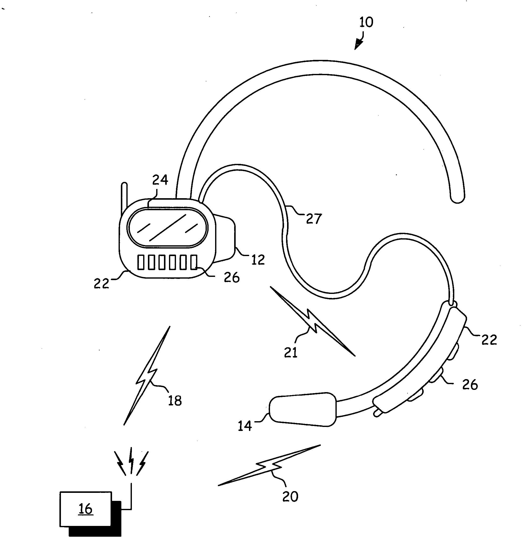 Battery management in a modular earpiece microphone combination