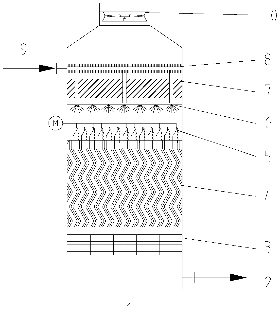 Water-saving switching type cooling tower