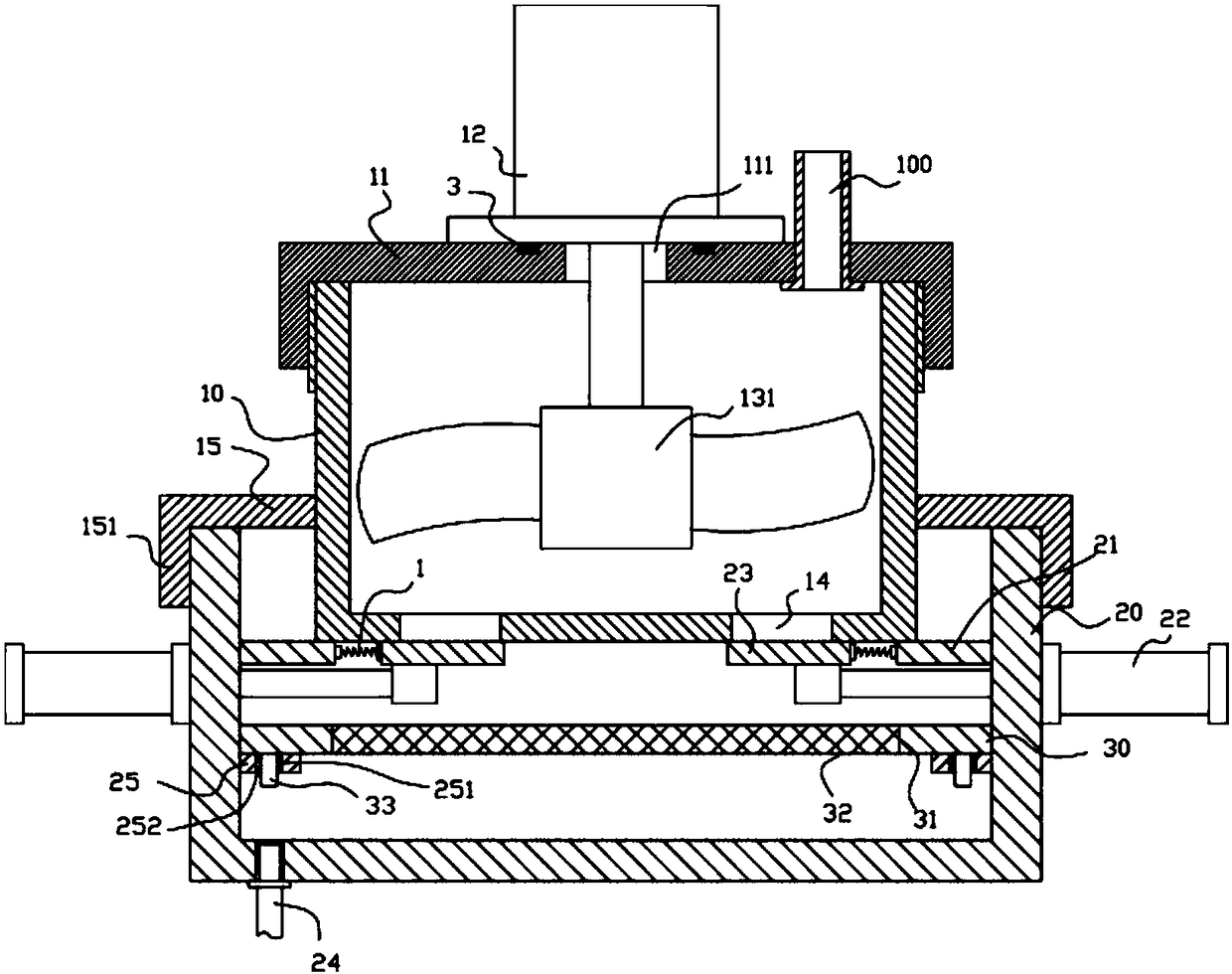 A food mixing and filtering device