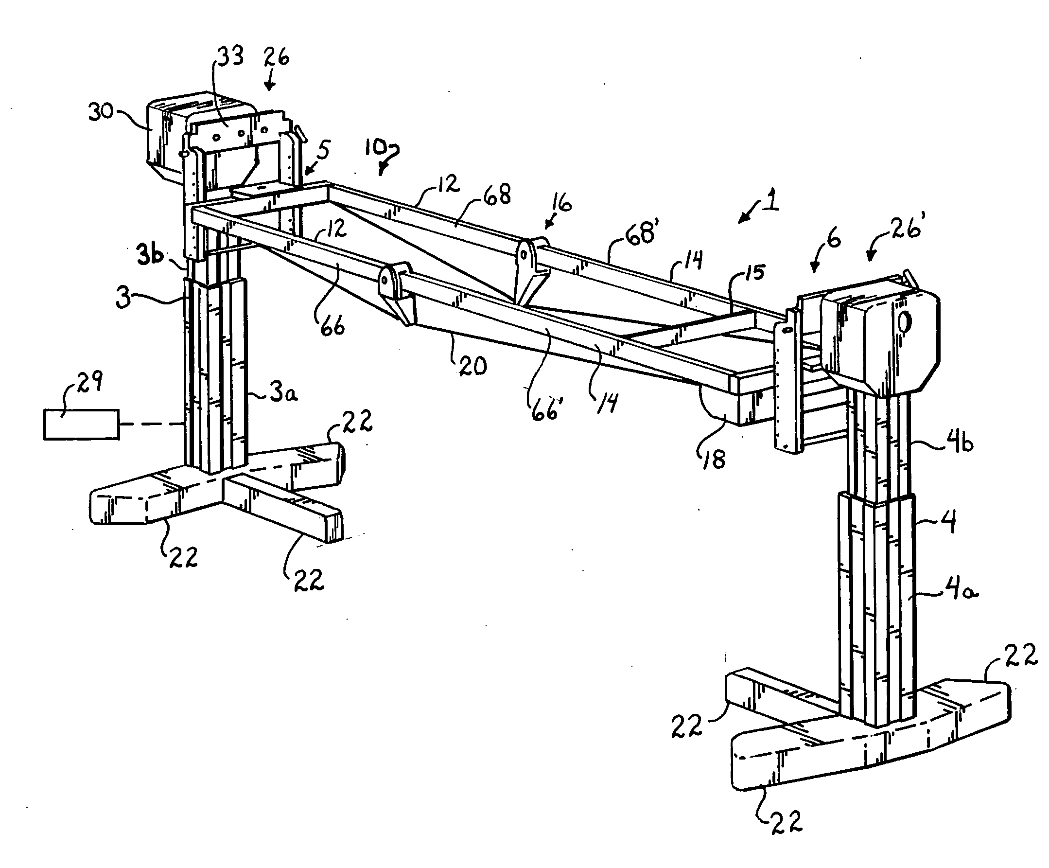 Patient positioning support structure with coordinated continuous nonsegmented articulation, rotation and lift, and locking fail-safe device