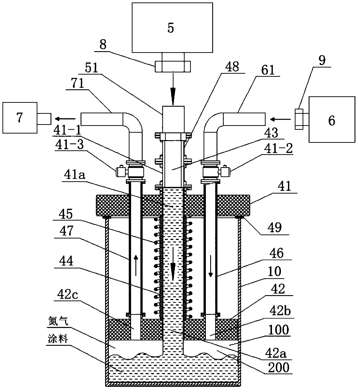 Anti-oxidation batch filling system for coating material production line and filling method thereof