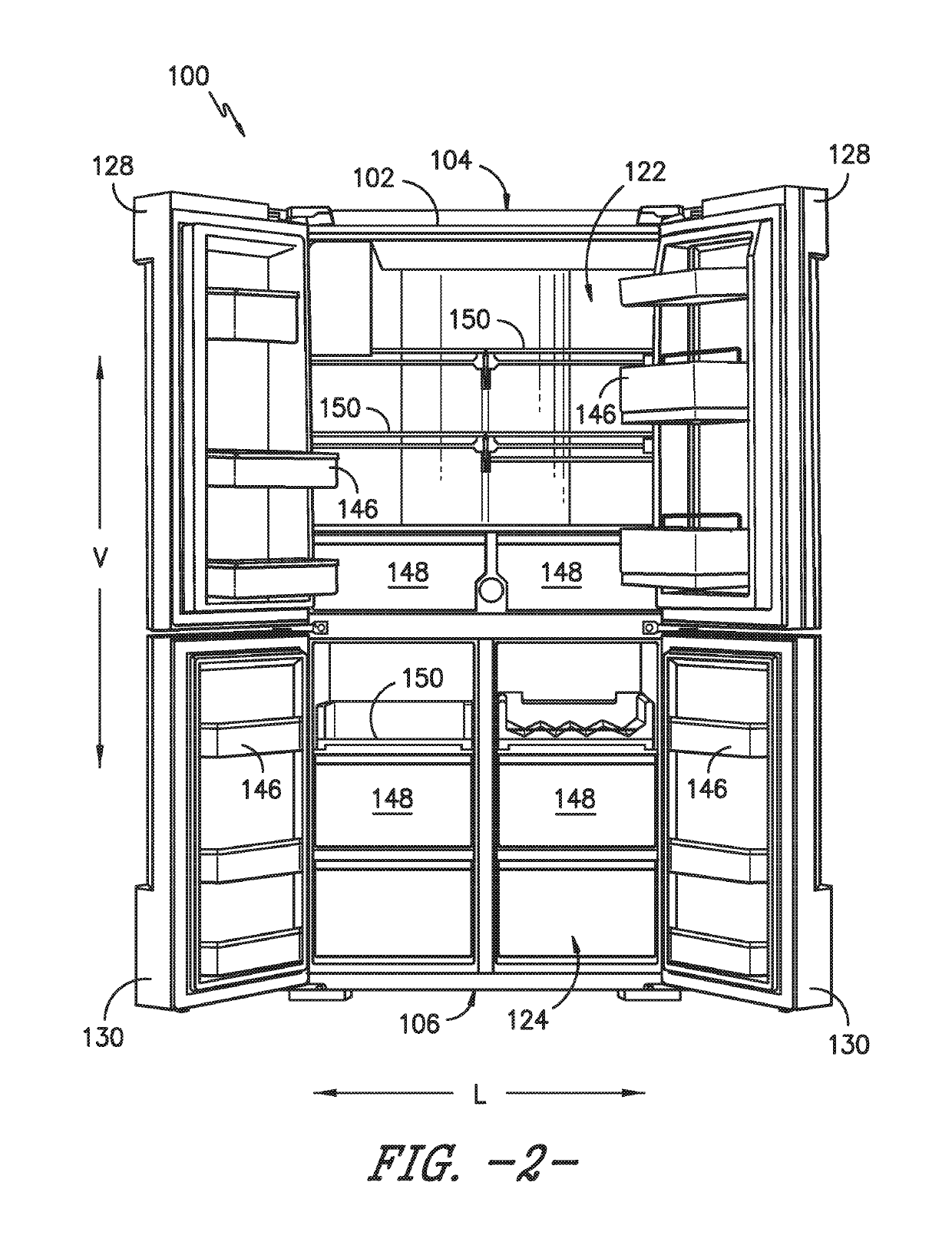 Refrigerator appliance with dual freezer compartments
