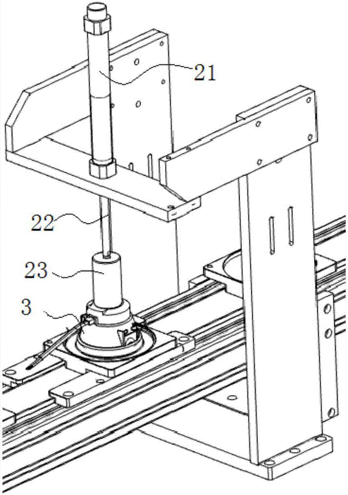 Automatic down lamp conveying, locating and clamping device