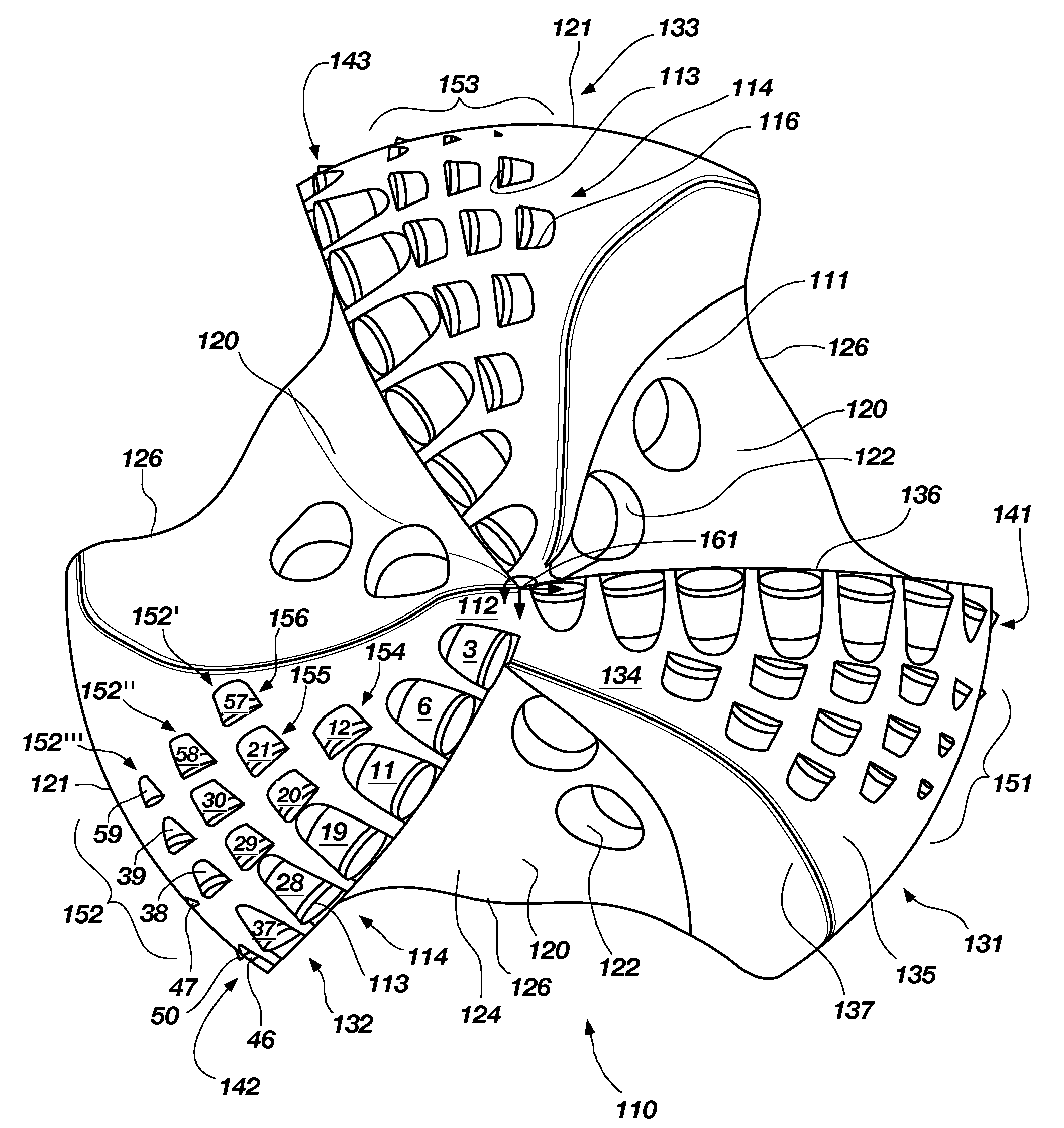Rotary drag bit and methods therefor