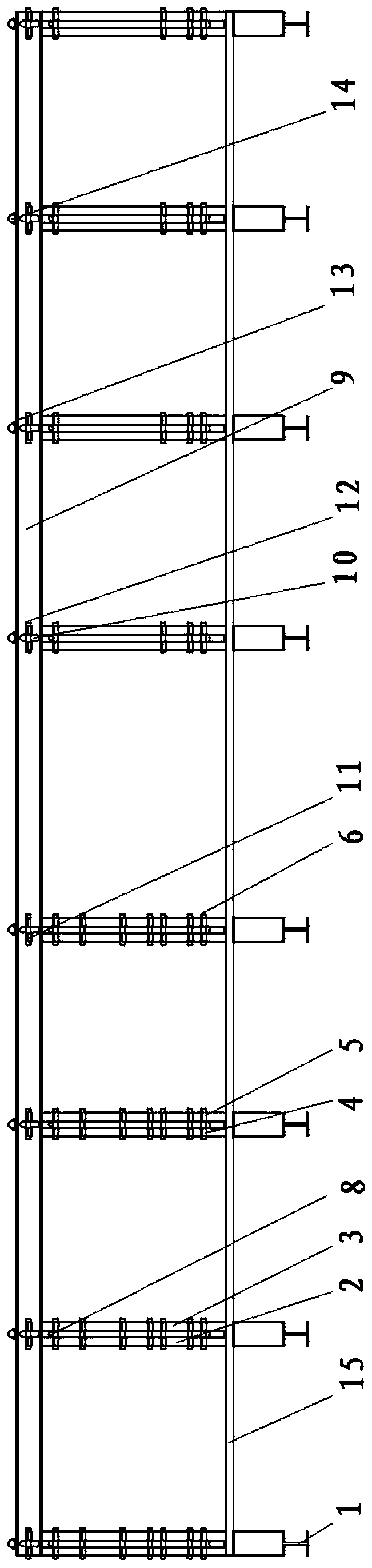 Binding operating mechanism for reinforcement cage of beam column of building