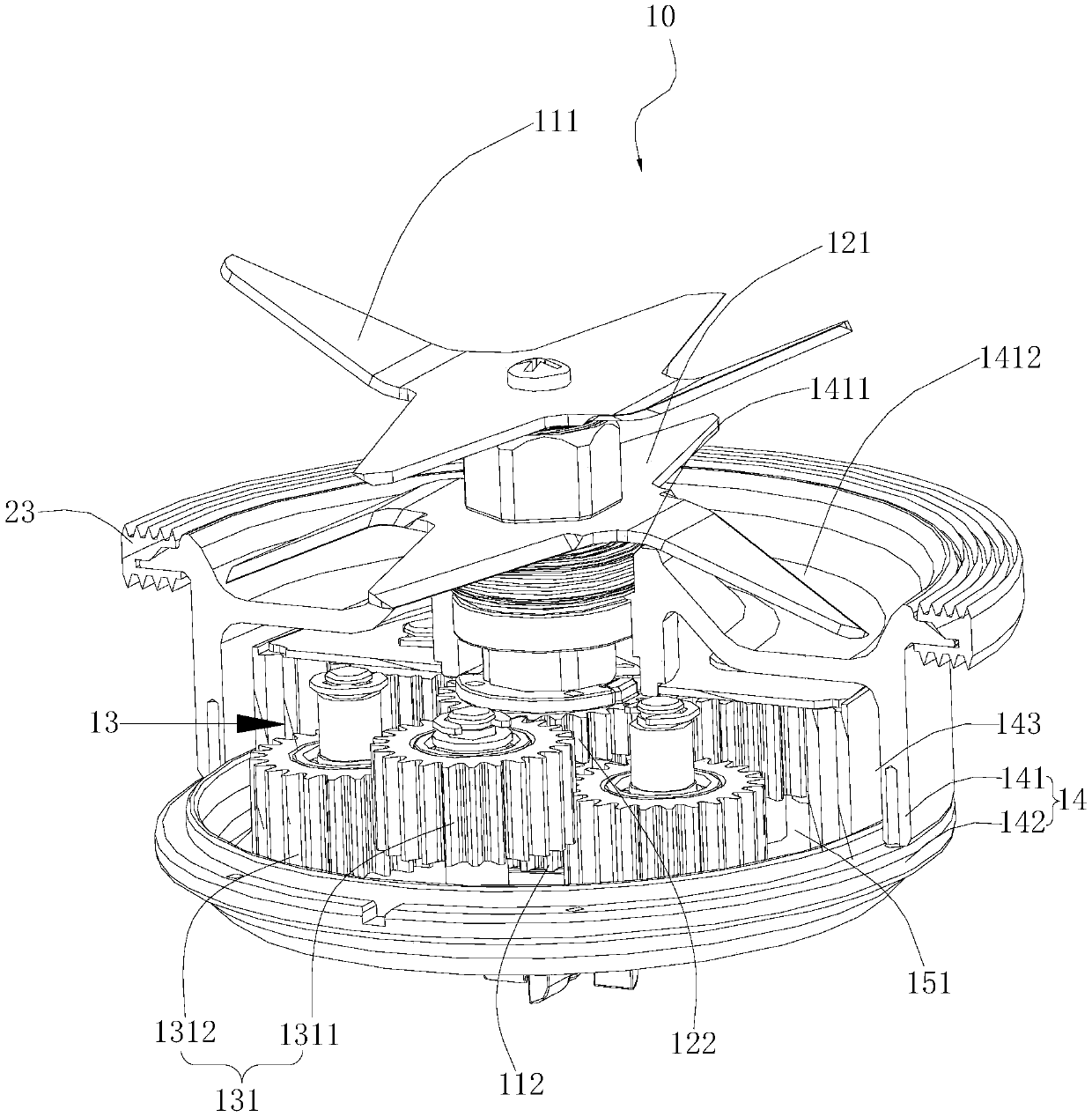 Rotating mechanism and food processor