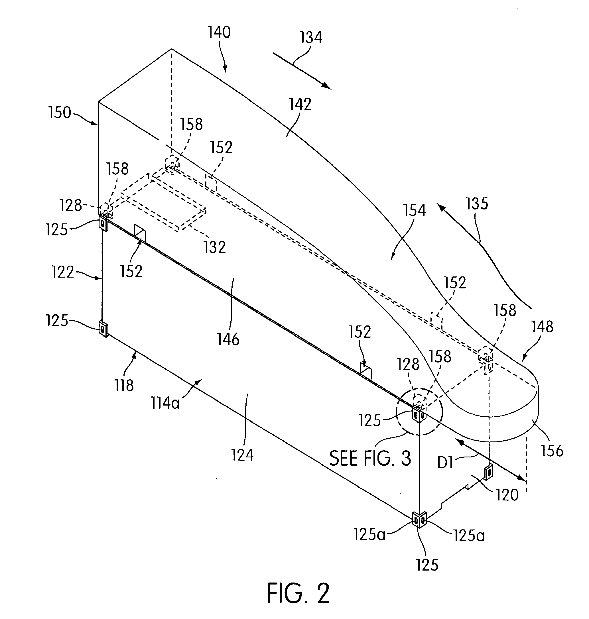 Aerodynamic pseudocontainers for reducing drag associated with stacked intermodal containers